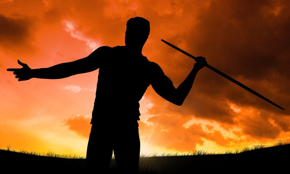 athlete practicing javelin throw